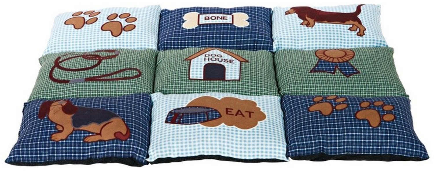 TRIXIE Tierdecke Decke Patchwork blau/grün Bild 1