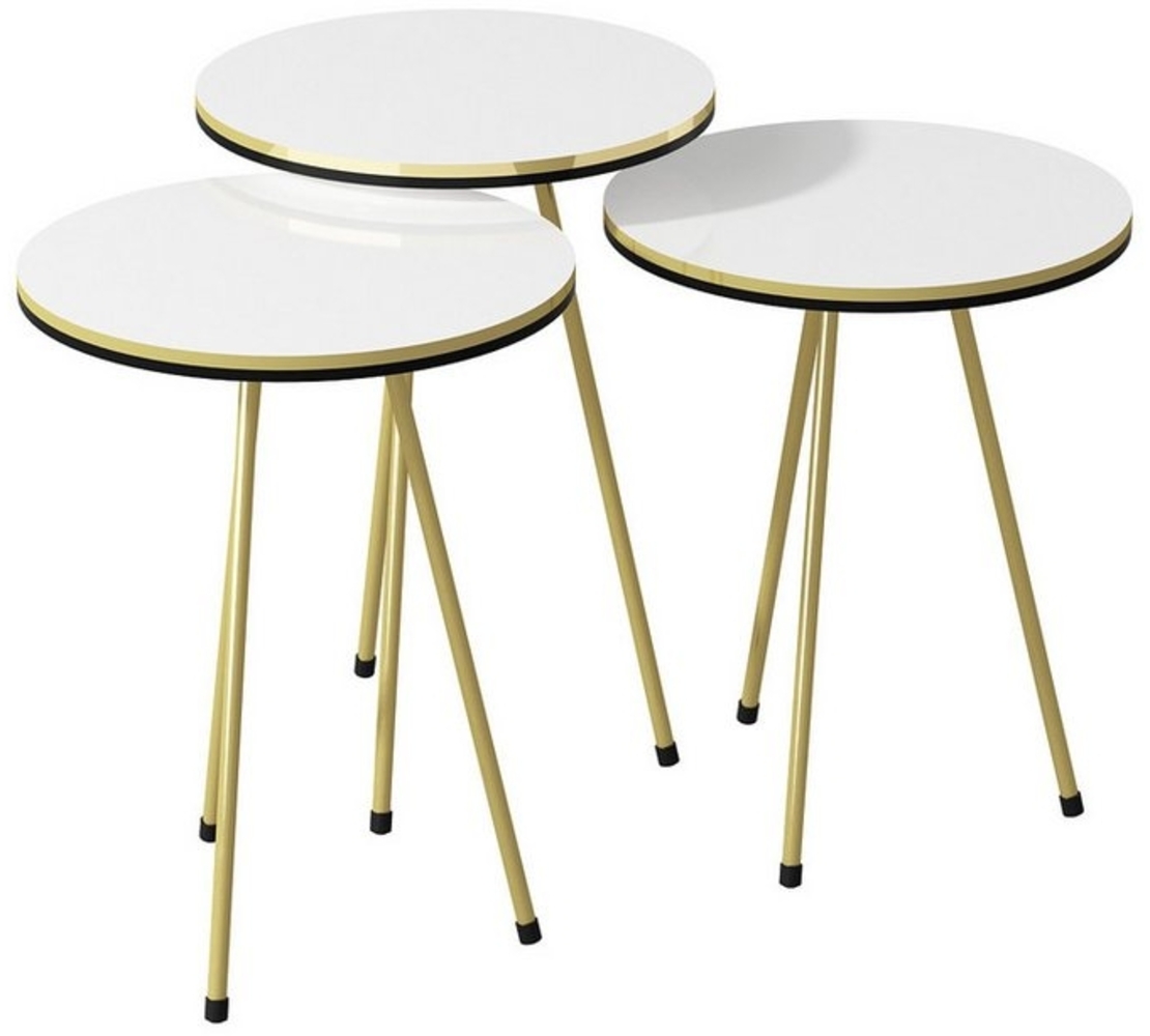 Beistelltisch 3er Set Weiß 21696306 Bild 1