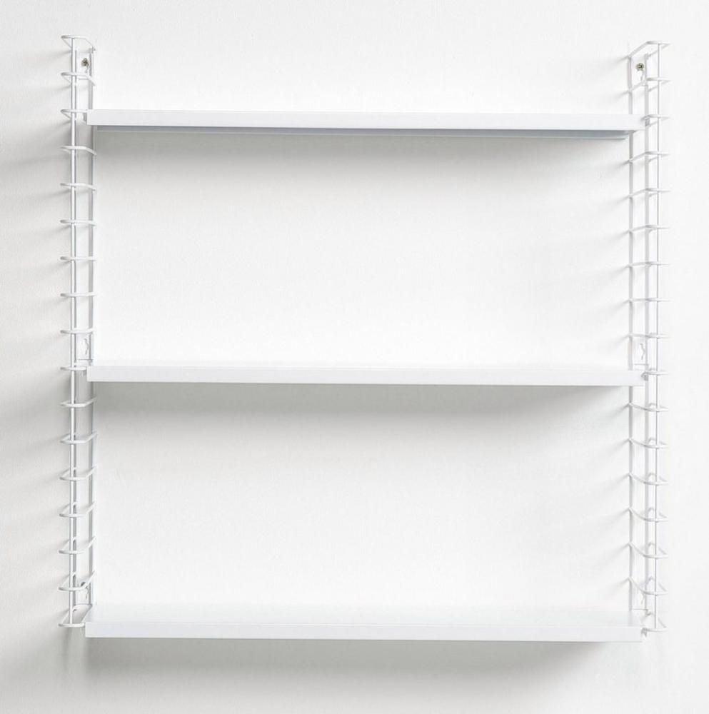 METALTEX 377603014 Bücherregal TOMADO mit 3 weißen Böden u. weißen Seiten / Hängeregal / TOMADO-Regalsystem Bild 1