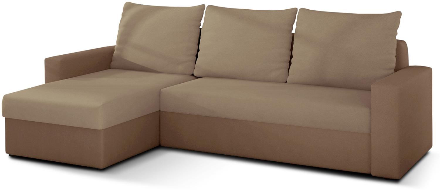 Livio, Ecksofa, Eckcouch, Beige Bild 1