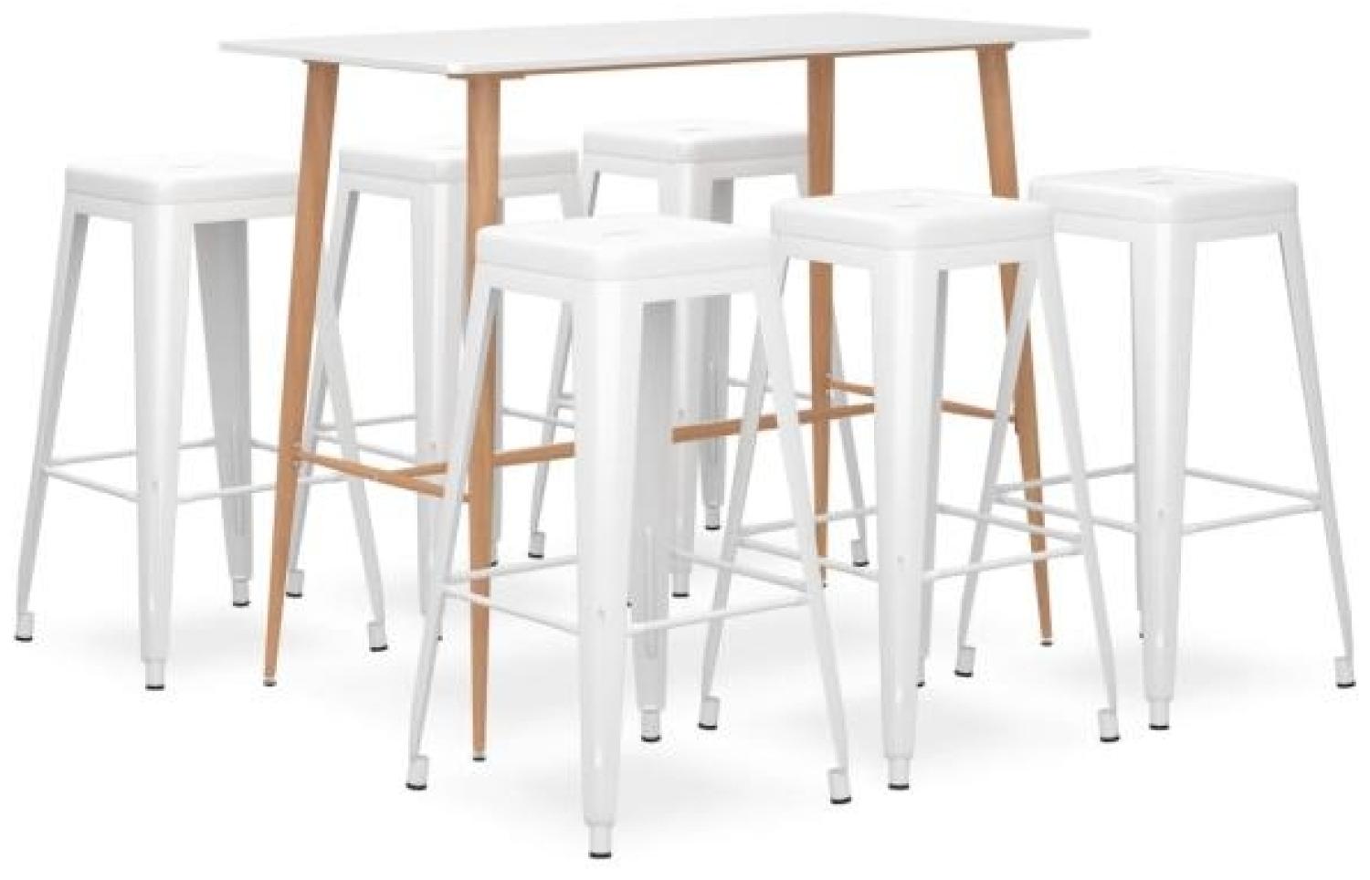 vidaXL 7-tlg. Bar-Set Weiß [3057444] Bild 1