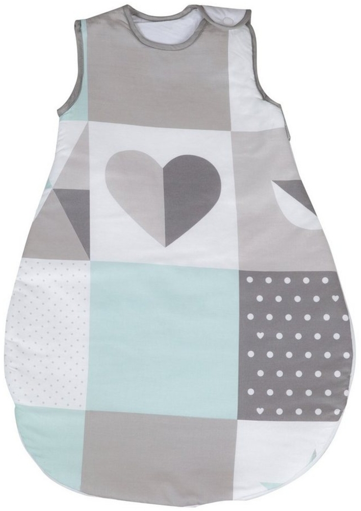 roba Schlafsack 'Happy Patch' mint 90 cm - ganzjahres Babyschlafsack - atmungsaktiv - Baumwolle Bild 1