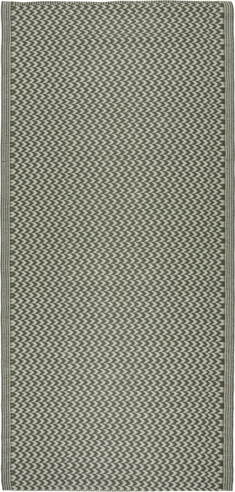 Teppich Läufer Terrasse Balkon 90x180 cm Grün Weiß Kunststoff Ib Laursen 2830-41 Bild 1