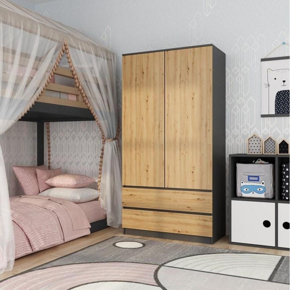 Beautysofa Drehtürenschrank Jorn (modernes Schrank) mit Schubladen Bild 1