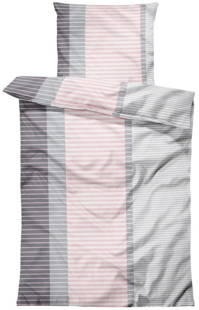 One Home Bettwäsche Streifen, Mikrofaser, 2 teilig, gestreift und modern, Normalgröße Bild 1
