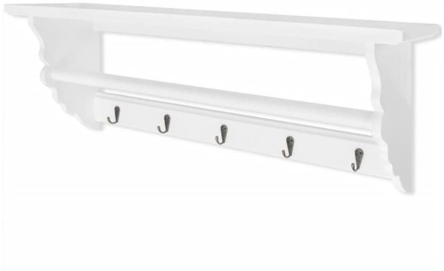 tinkaro Wandgarderobe ASKIN Holz Flur-Garderobe Weiß Bild 1