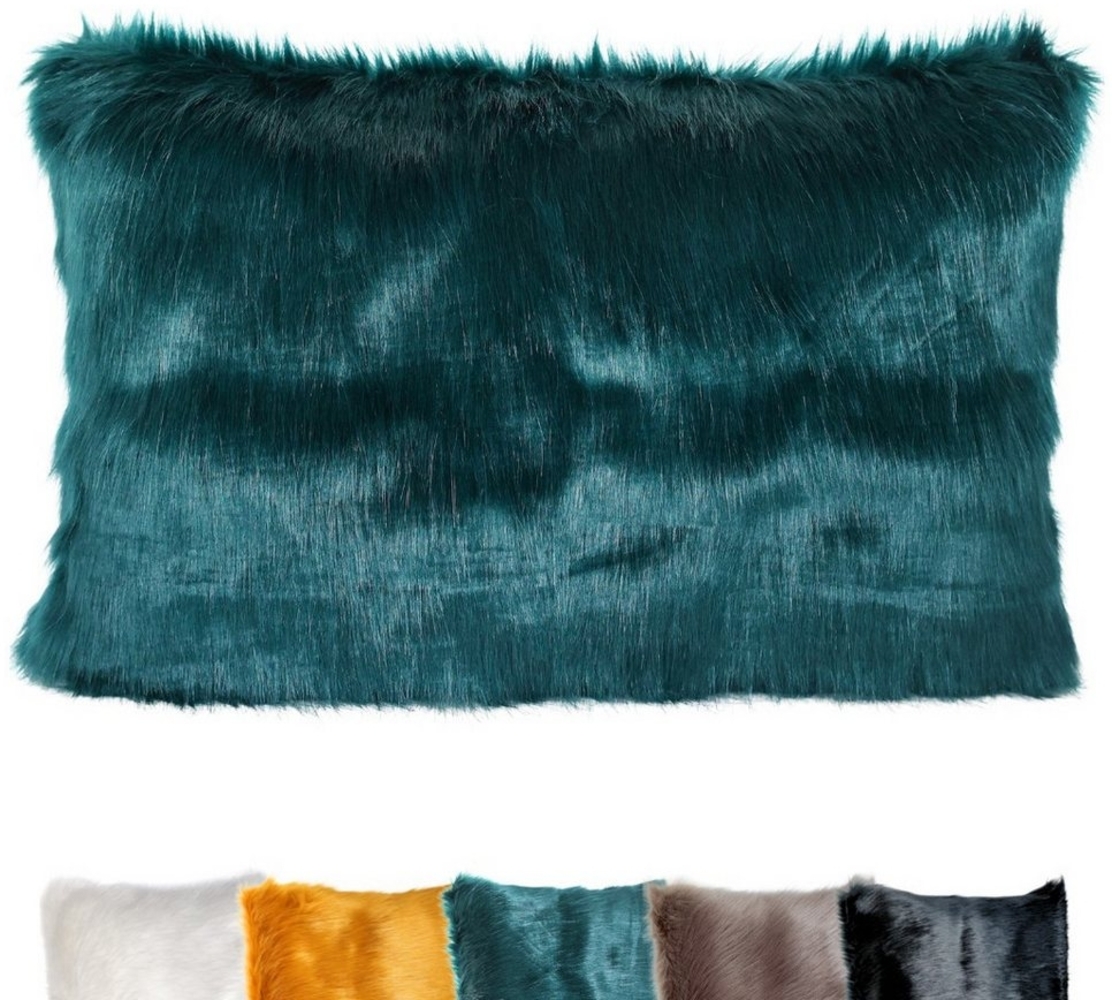 REALLaxx Dekokissen Kenia, 40x60 cm, Kissenbezug mit Füllung, Kunstfell, Sofakissen, Wendekissen Bild 1