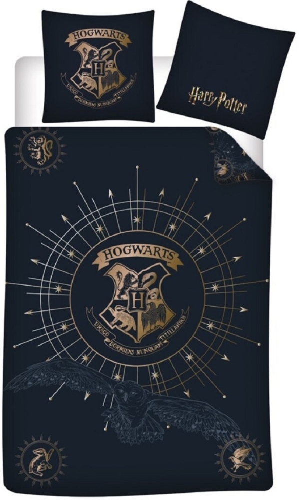 Harry Potter Bettwäsche-Set Decke & Kissenbezug 140x200 + 65x65 cm aus Poly-Baumwolle Bild 1