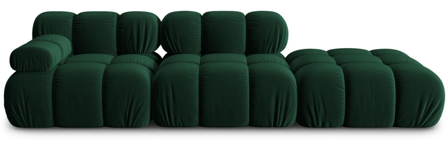 Micadoni Modulares Sofa Bellis 4-Sitzer Rechts Samtstoff Flaschengrün Bild 1