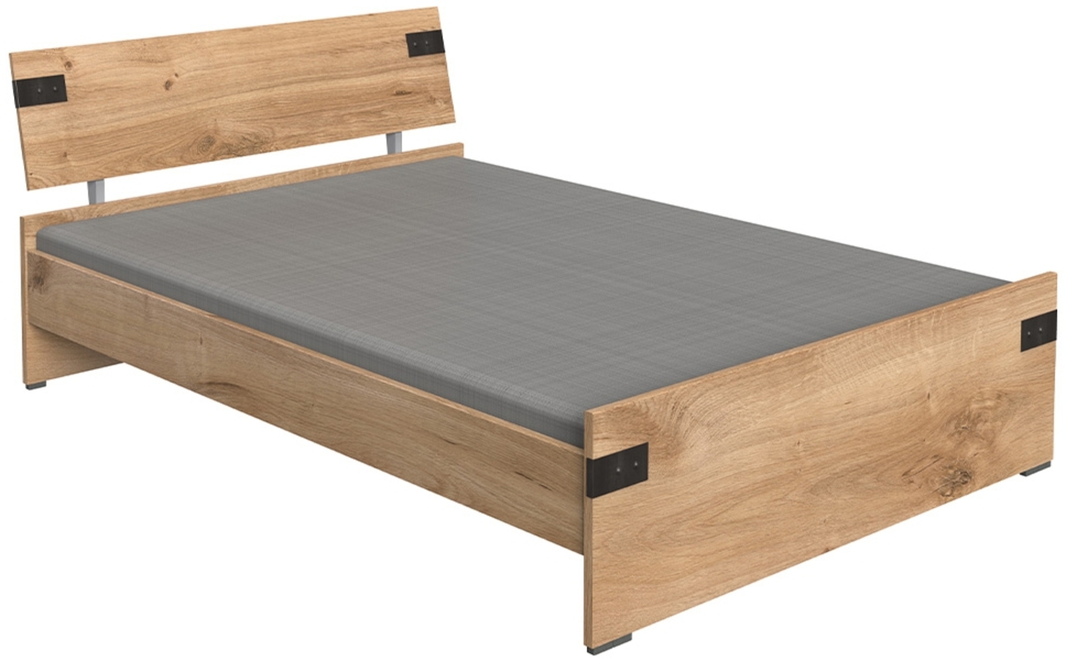 Calicosy 140 x 200 Bett mit 2 Schubladen - L146 cm - Helles Holz Bild 1