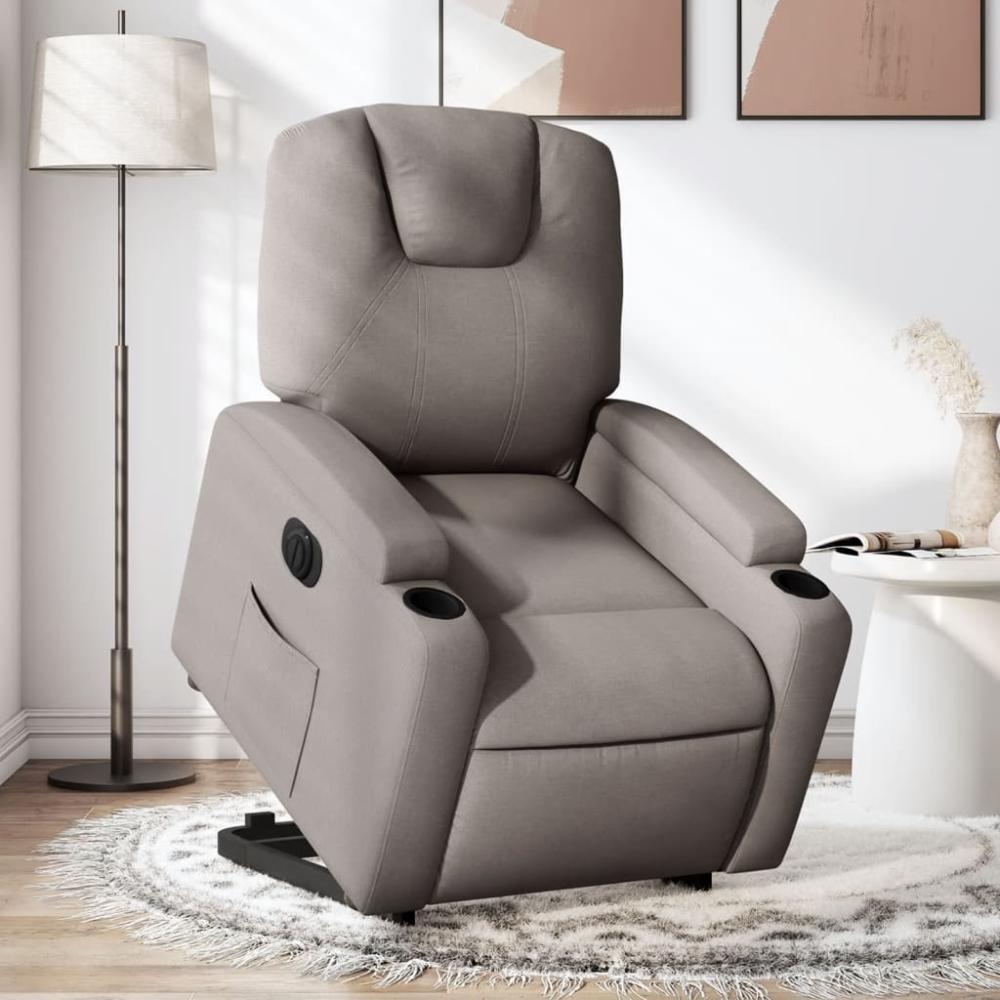 vidaXL Relaxsessel mit Aufstehhilfe Elektrisch Taupe Stoff 3204400 Bild 1