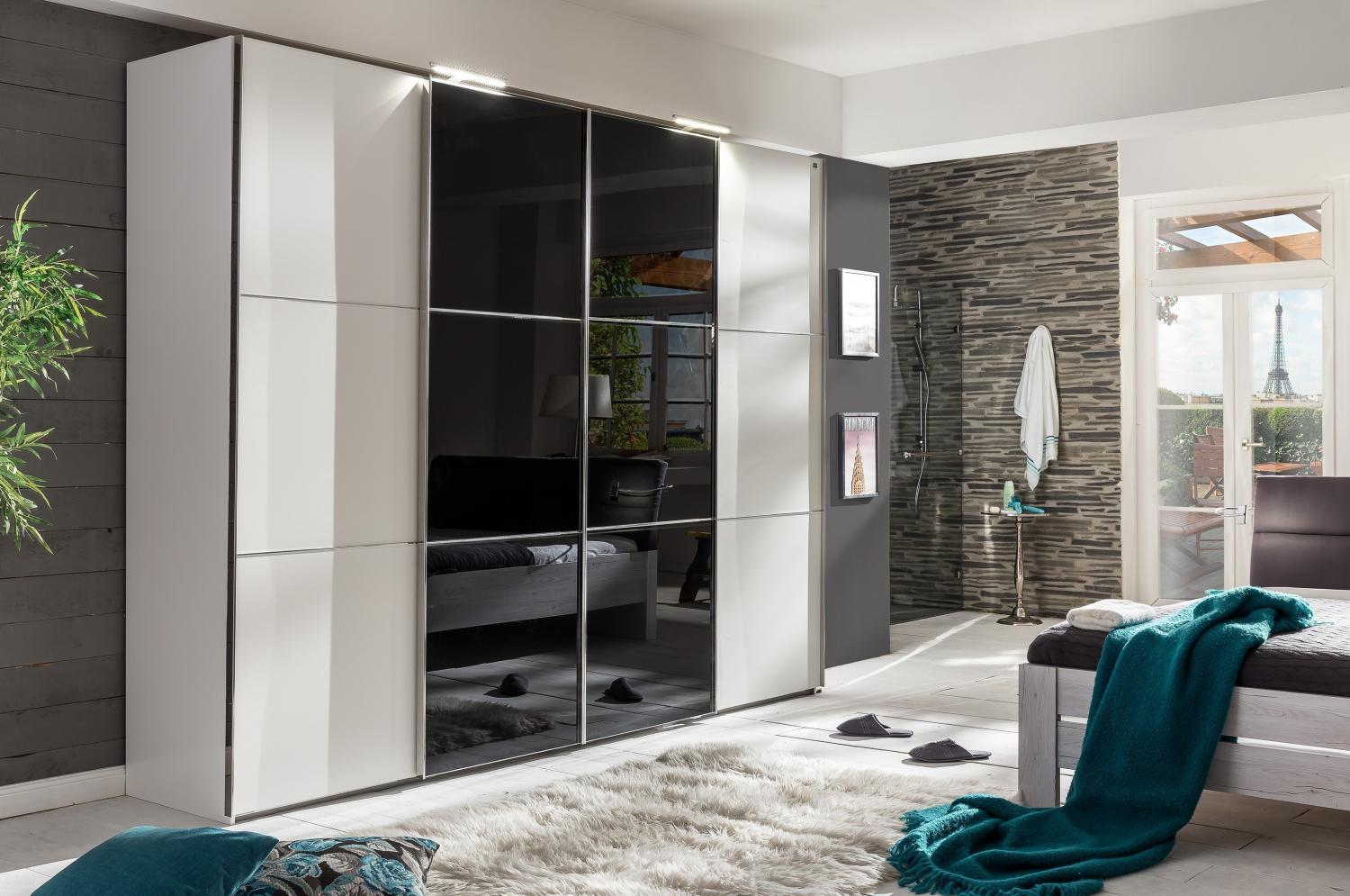 Schwebetürenschrank >ESCAPE< (BxH: 300x236 cm) in WEISS - 300x236 cm (BxH) Bild 1