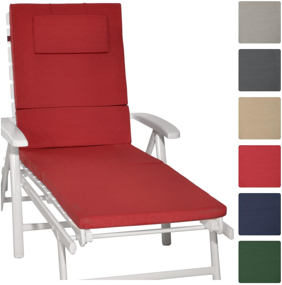 Beautissu Rollliegenauflage Loft RL 200x60x5cm Rot Bild 1