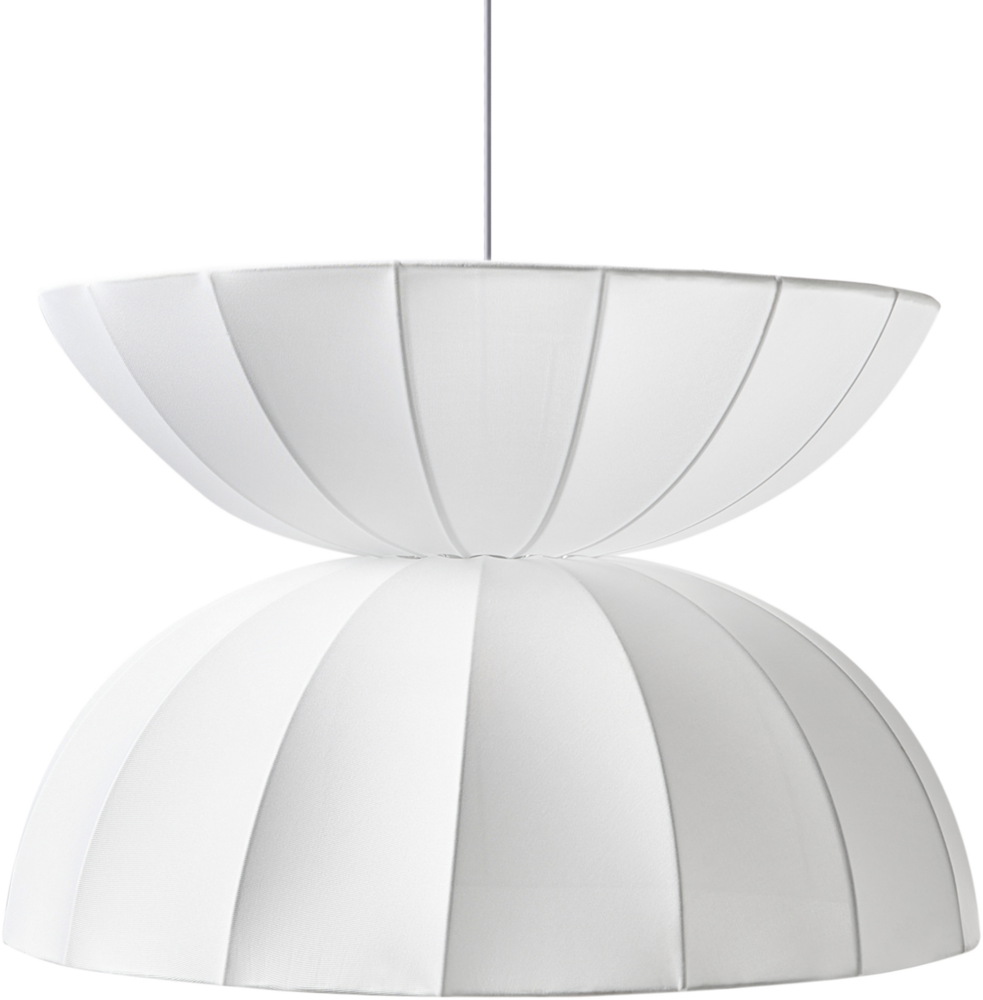 Hängeleuchte DEBONS Kunstseide Weiß Bild 1