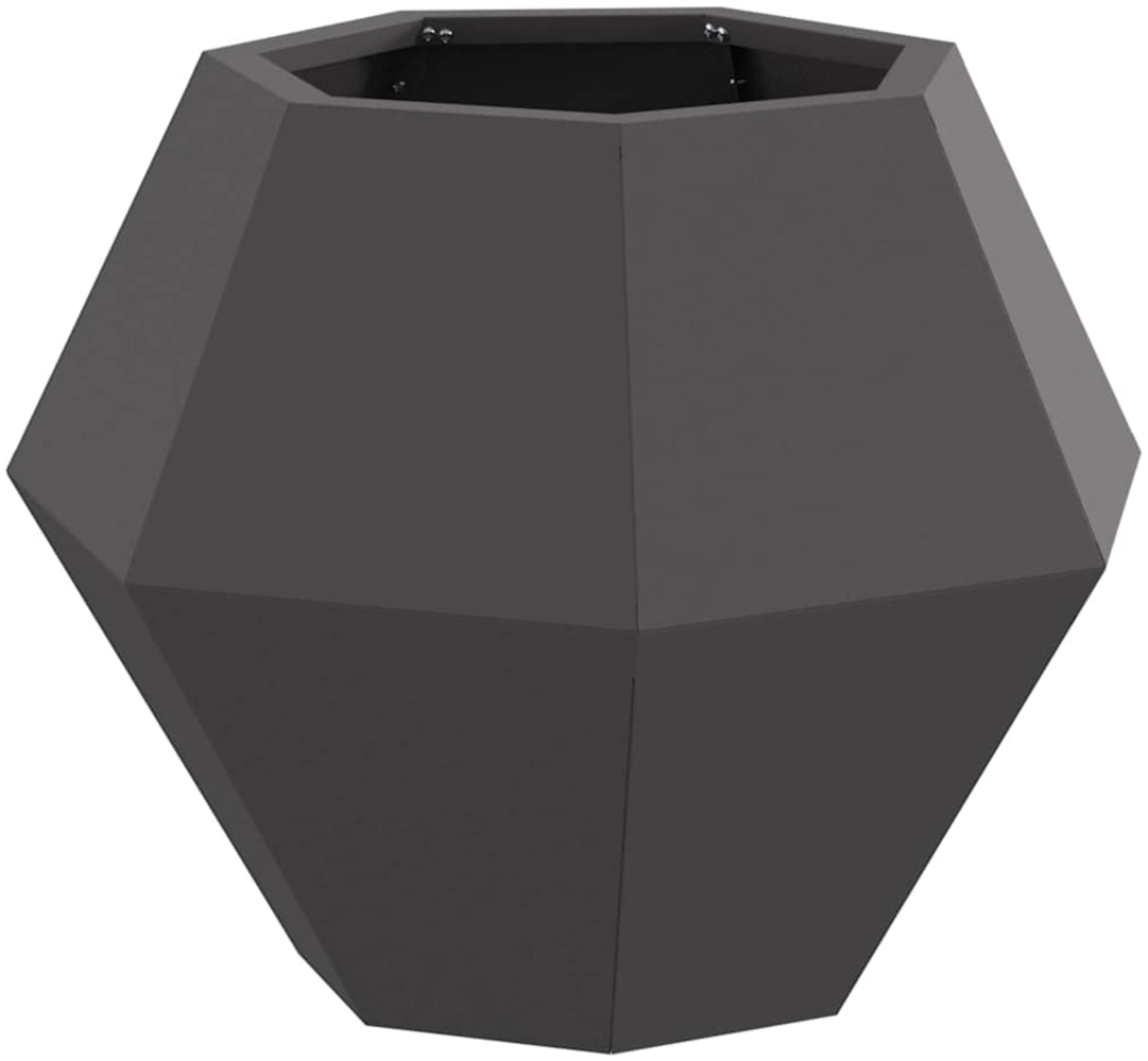 vidaXL Pflanzkübel Schwarz 50 x 50 x 40 cm Stahl 884052 Bild 1