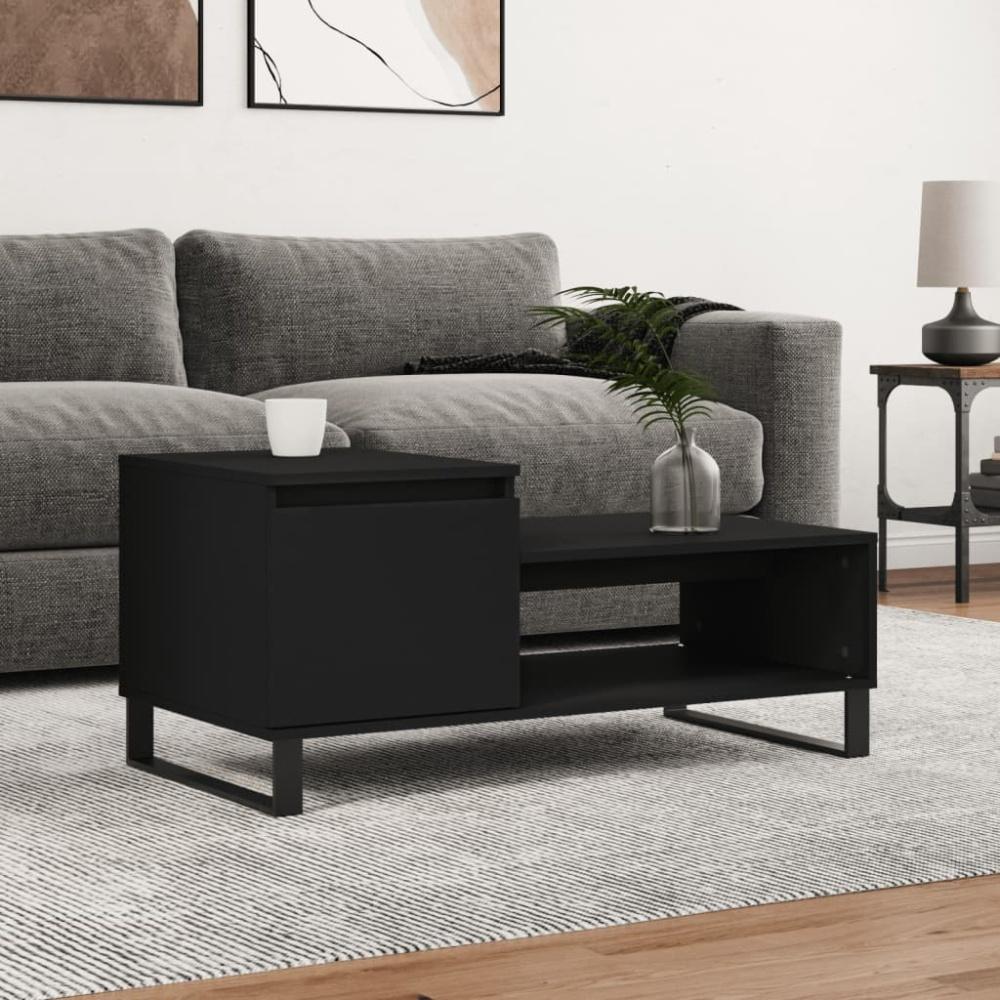 vidaXL Couchtisch Schwarz 100x50x45 cm Holzwerkstoff 830837 Bild 1