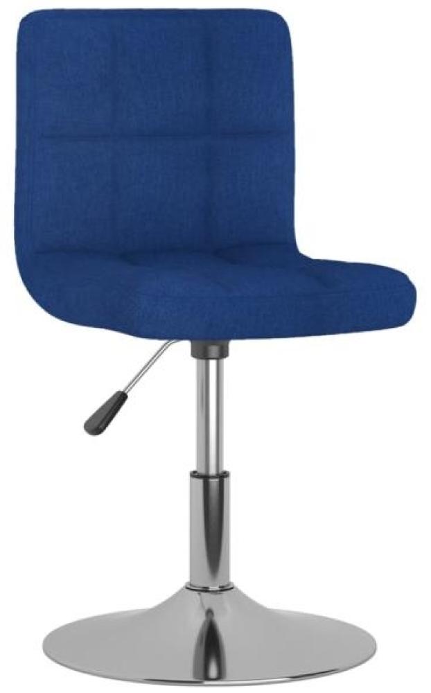 vidaXL Drehbarer Barhocker Blau Stoff 334203 Bild 1