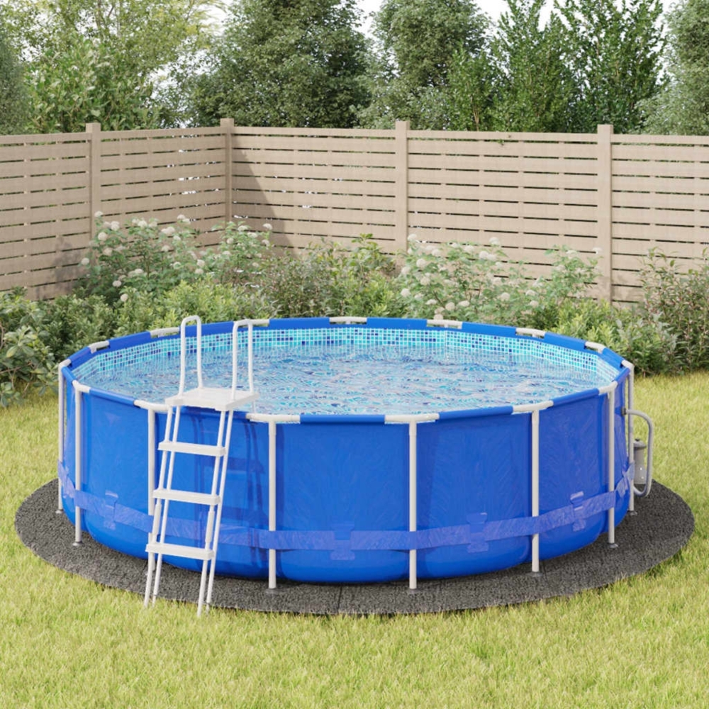 vidaXL Pool-Bodentuch Hellgrau Ø500 cm Polyester Geotextil 94229 Bild 1