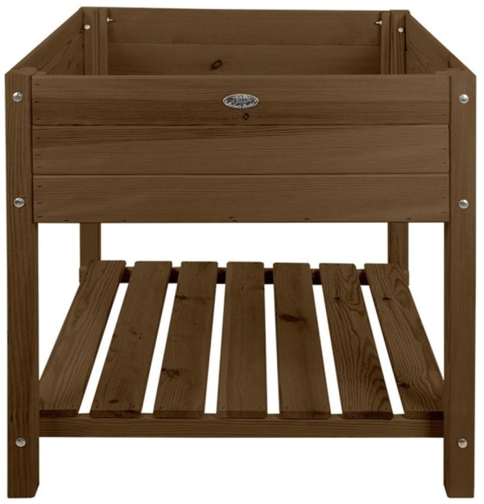 Rivanto® Hochbeet Braun aus Kiefernholz, Größe XL 78x78 x H78 cm, 133 Liter Volumen, mit Ablagefläche Bild 1