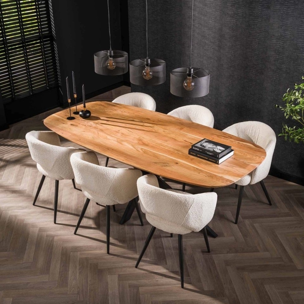 LEVEN Lifestyle Esstisch Esszimmertisch ESCANDI oval Akazie massiv 215 cm, oval Bild 1