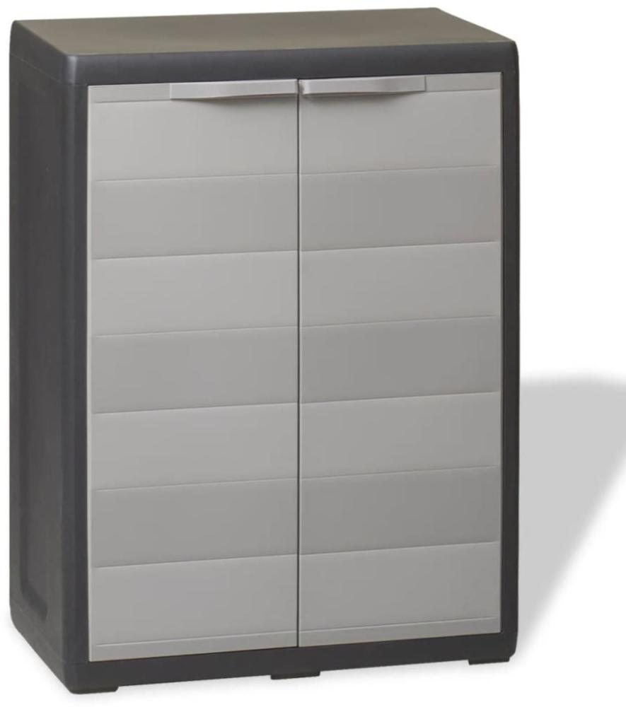 vidaXL Gartenschrank mit 1 Regal Schwarz und Grau 43707 Bild 1