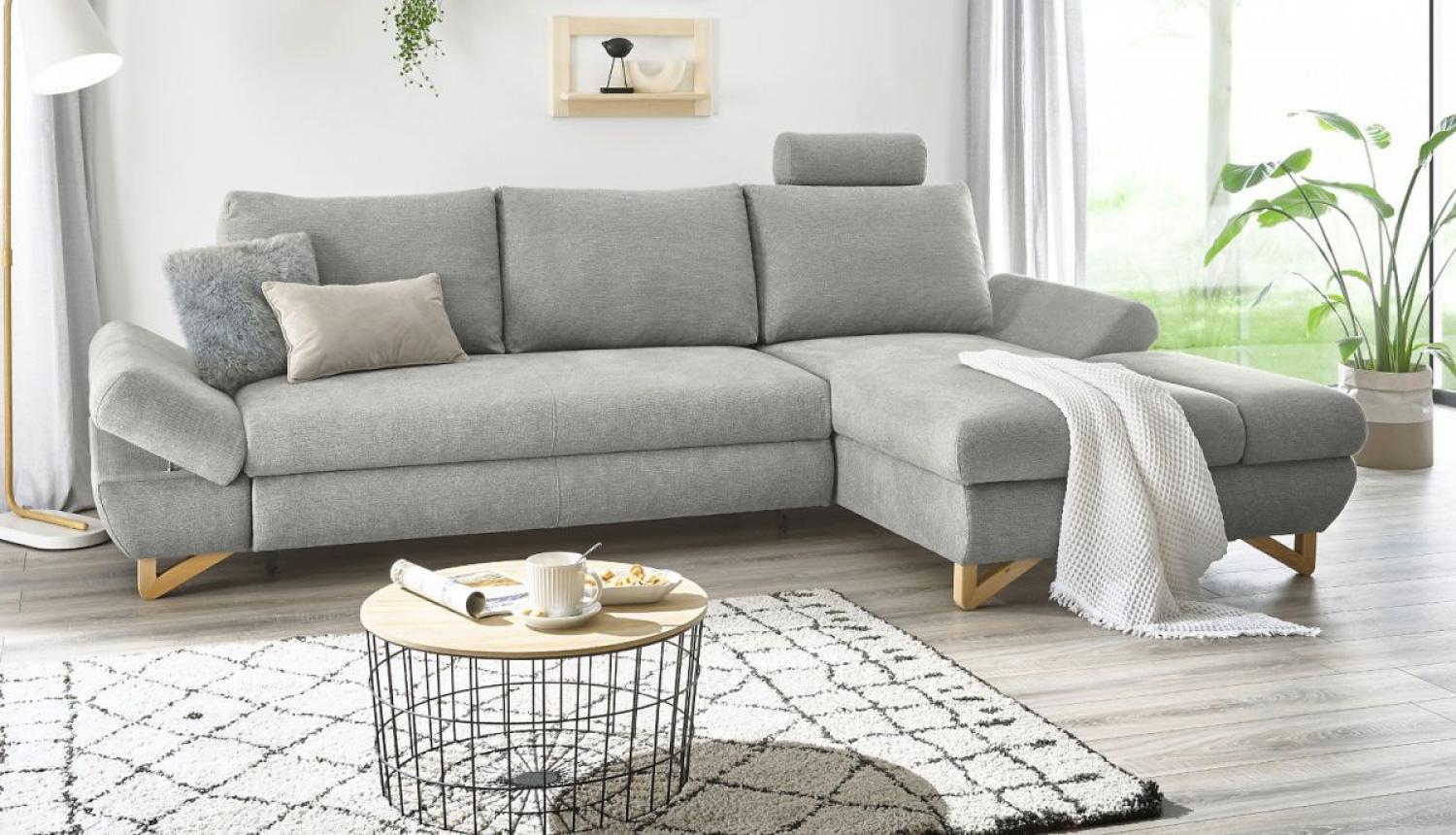 Ecksofa Skalm in grau 284 cm Bild 1