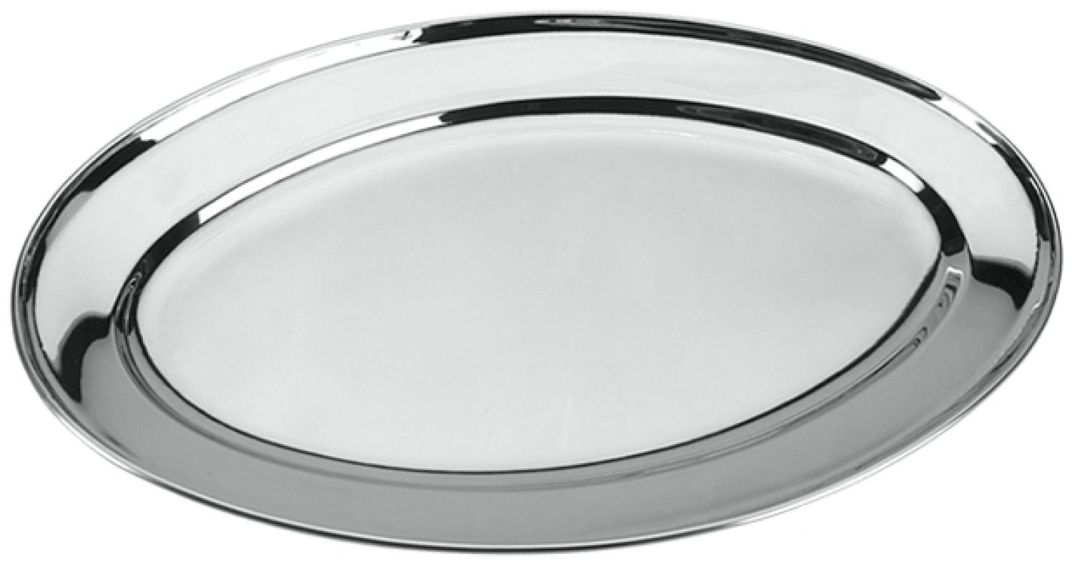 METALTEX Servierplatte 35 cm oval aus INOX / Edelstahlplatte / Platte Bild 1