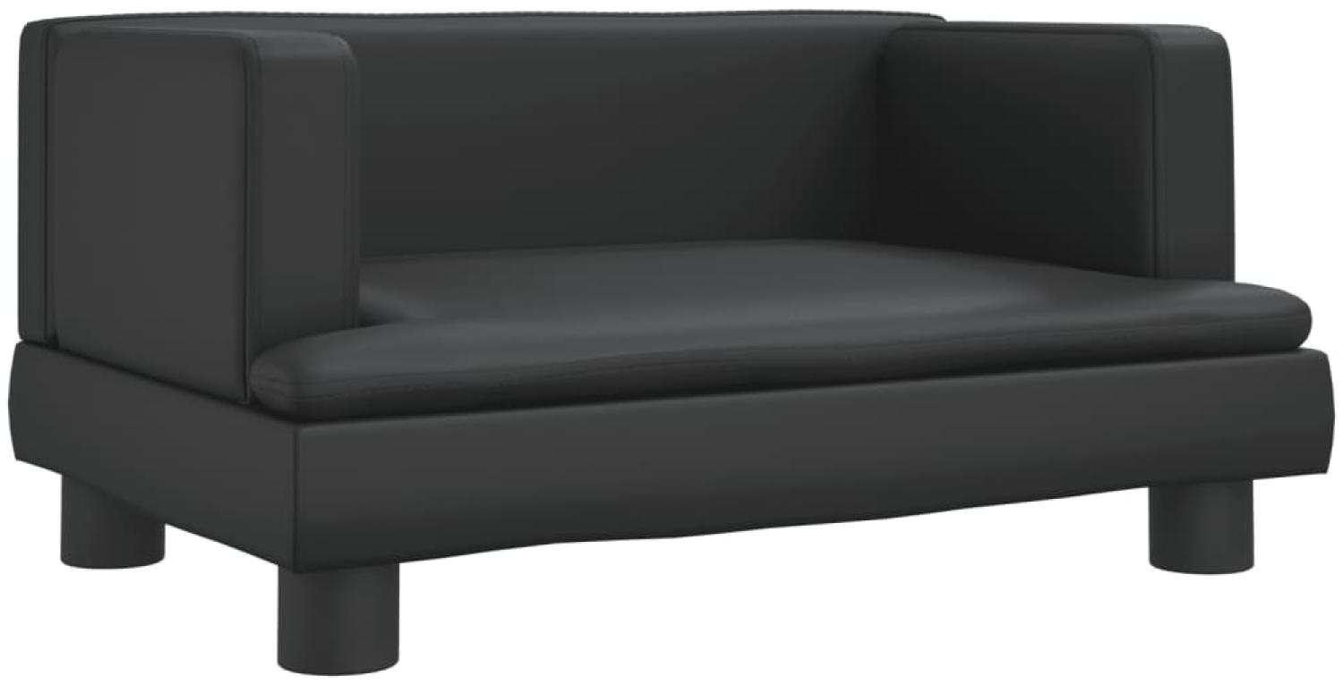 vidaXL Kindersofa Schwarz 60x40x30 cm Kunstleder 3196324 Bild 1