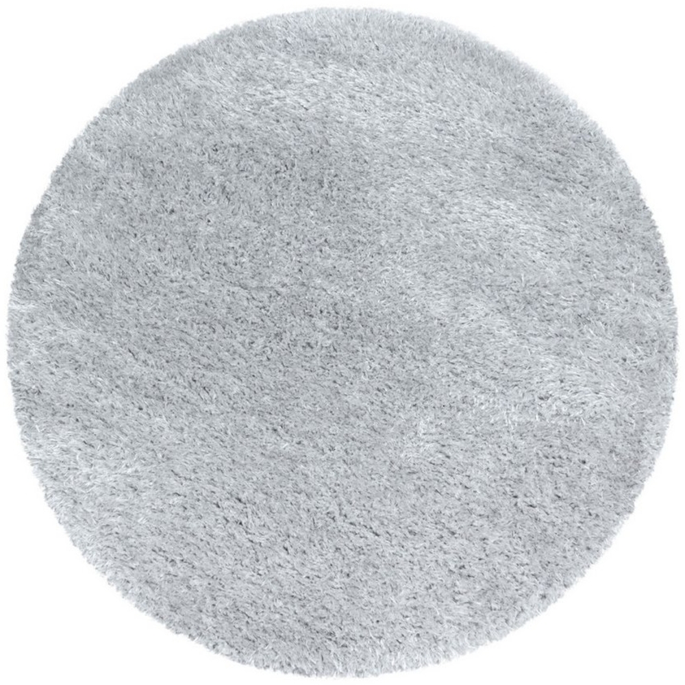 Teppium Teppich Unicolor - Einfarbig, Rund, Höhe: 50 mm, Teppich Wohnzimmer Shaggy Einfarbig Flauschig versch. Far. und größ. Bild 1