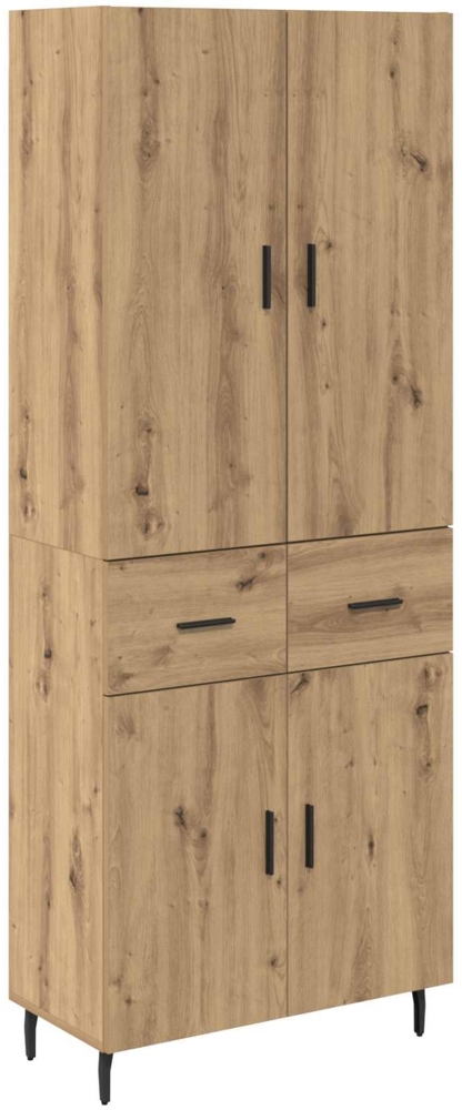 vidaXL Highboard mit Schubladen Artisan-Eiche 69,5 x 34 x 180 cm 3415977 Bild 1