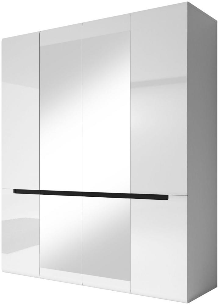 Drehtürenschrank GALAXY Weiss Hochglanz 181x213 cm Bild 1