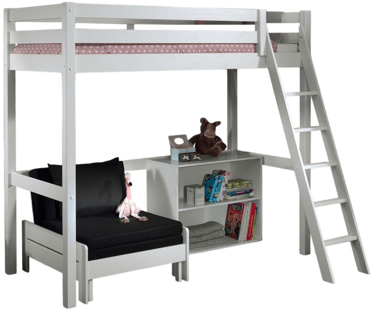 Hochbett Karolina 209x165x190 Kinderbett Massivholz+MDF Weiß Bild 1