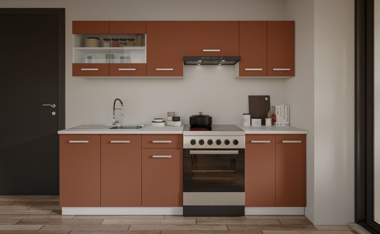 Küche Robby 240 cm Küchenzeile Küchenblock Singleküche Einbauküche Bild 1