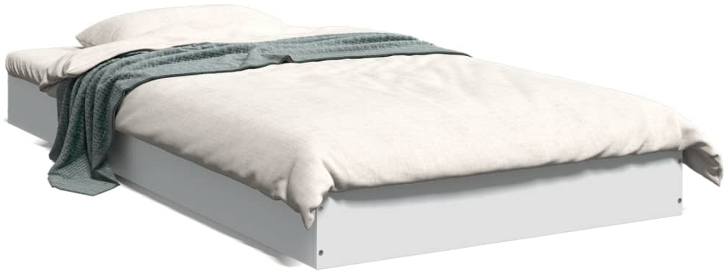 vidaXL Bettgestell Weiß 100x200 cm Holzwerkstoff 842056 Bild 1