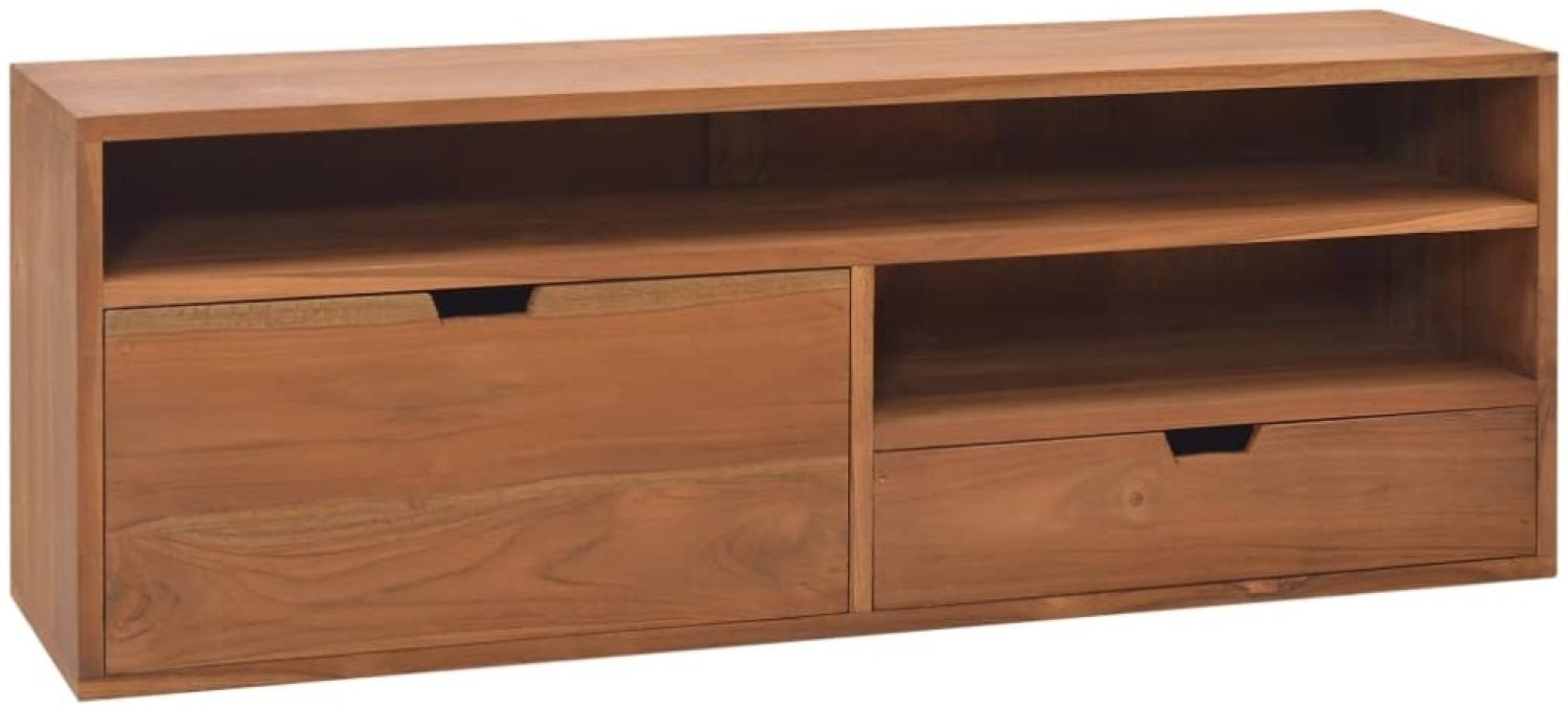 vidaXL TV-Schrank 110x30x40 cm Teak Massivholz 326119 Bild 1