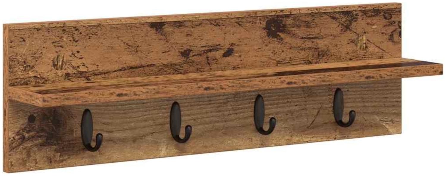 vidaXL Wandmontierter Kleiderständer Altholz 60 x 10.5 x 18 cm 874393 Bild 1