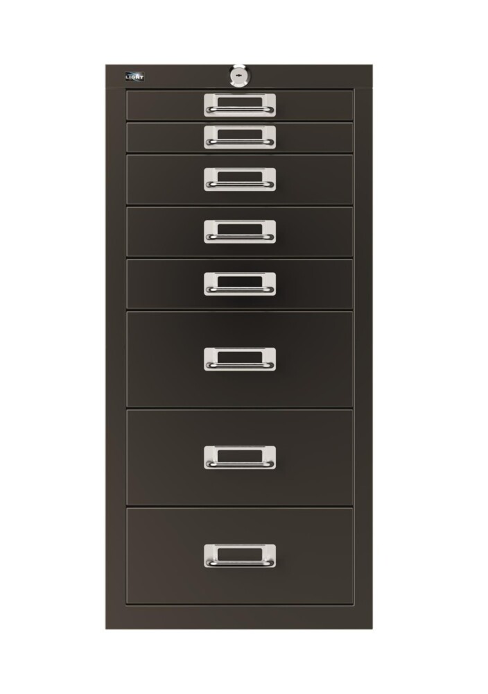 Aktenschrank Schubladenschrank Eco für A4 HxBxT 59 x 28,2 x 41,2 cm 8 Schübe schwarz Bild 1