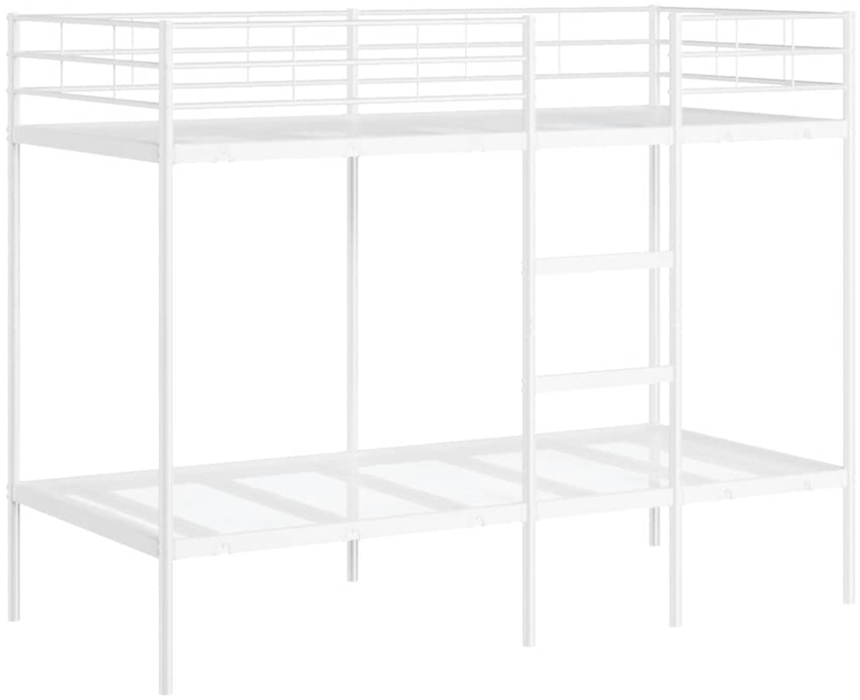vidaXL Etagenbett ohne Matratze Weiß 100x190 cm Stahl 42000330 Bild 1