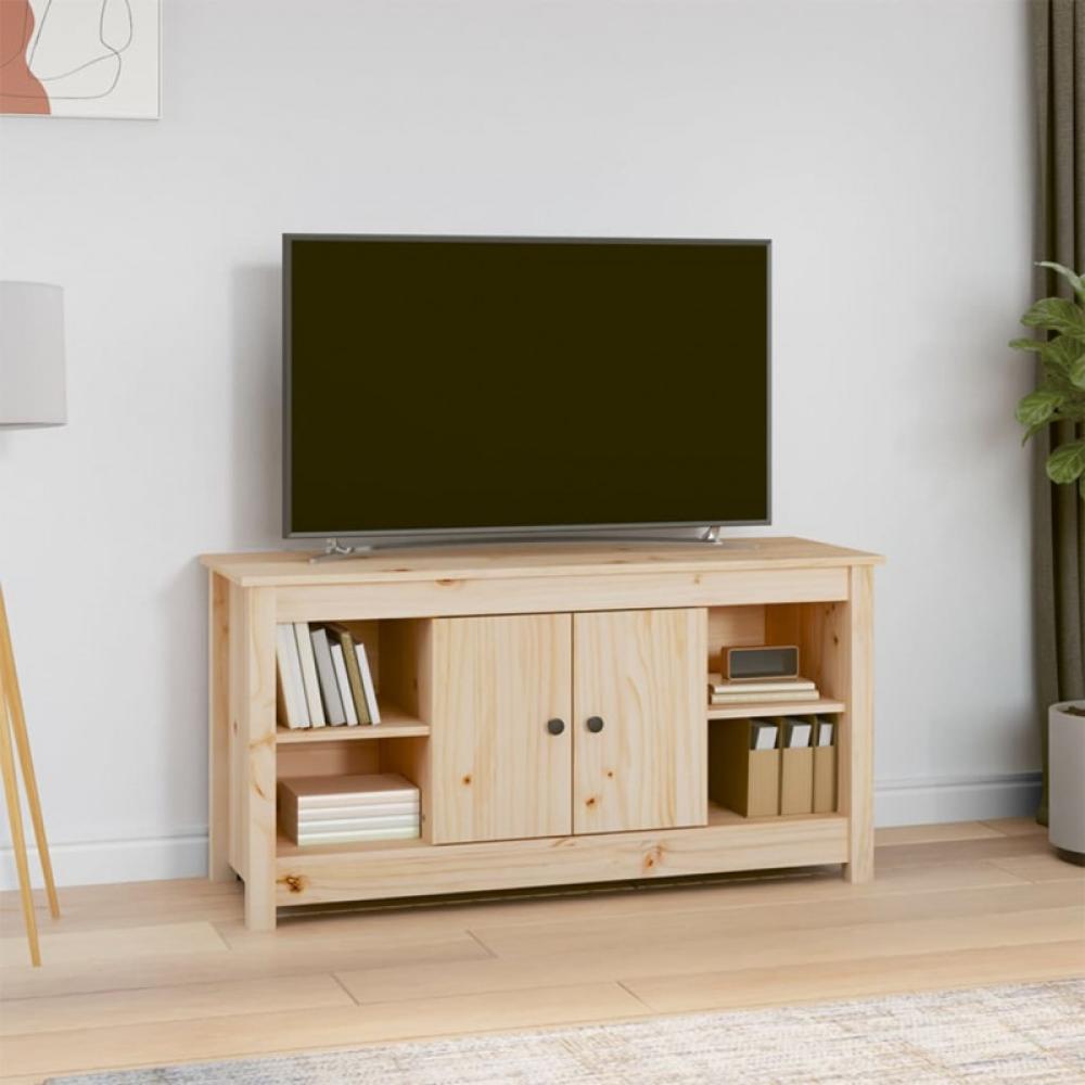 TV-Schrank 103 x 36,5 x 52 cm Massivholz Kiefer [814574] Bild 1