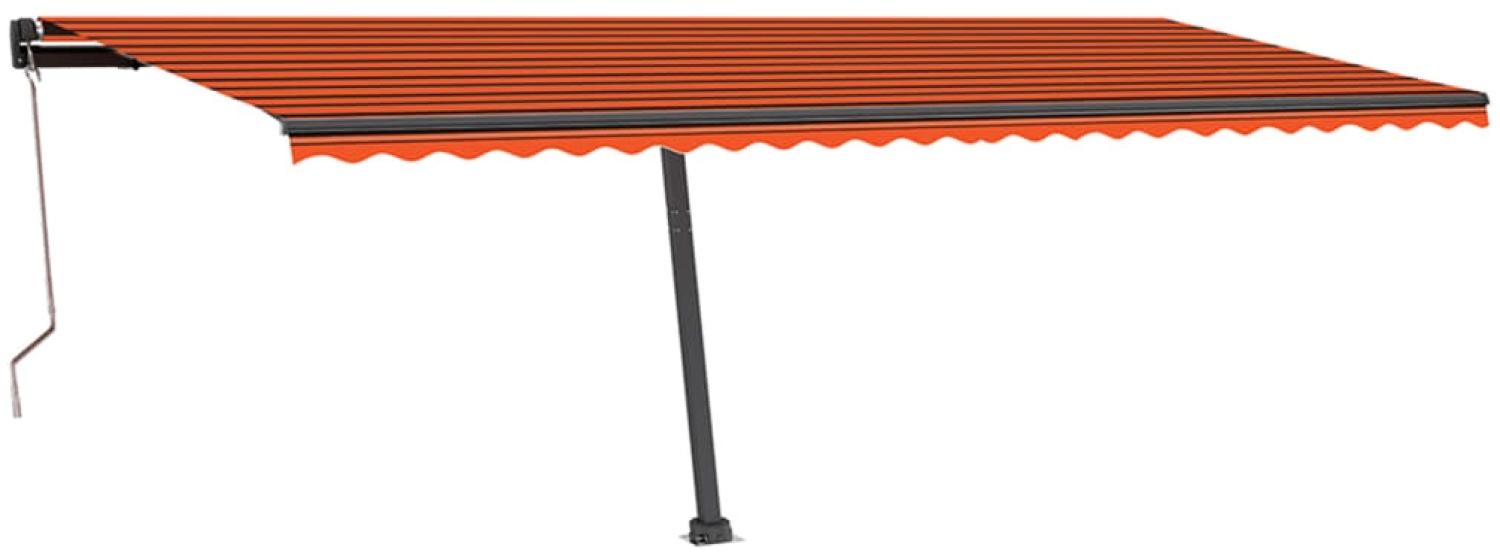 vidaXL Automatische Markise mit LED Windsensor 600x350 cm Orange/Braun 3069895 Bild 1
