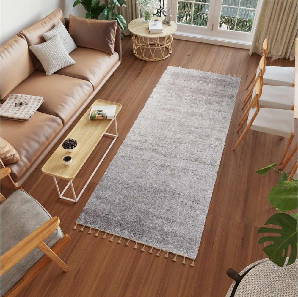 Tapiso Hochflor-Läufer VERSAY FRANSEN, rechteckig, Höhe: 40 mm, Wohnzimmer, Schlafzimmer, Shaggy Bild 1