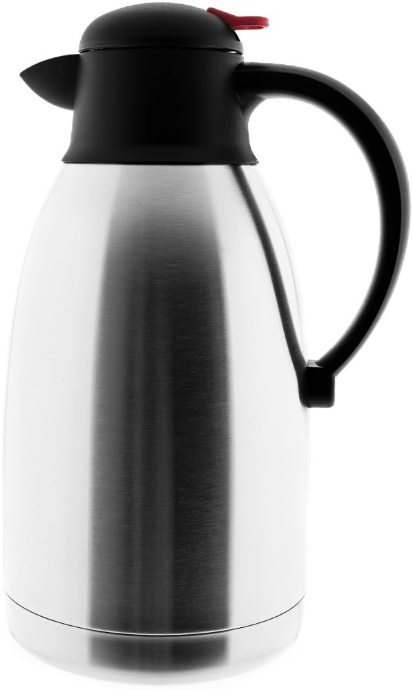 Isolierkanne 2,0L Thermoskanne in Silber aus Edelstahl Kaffeekanne Teekanne Bild 1