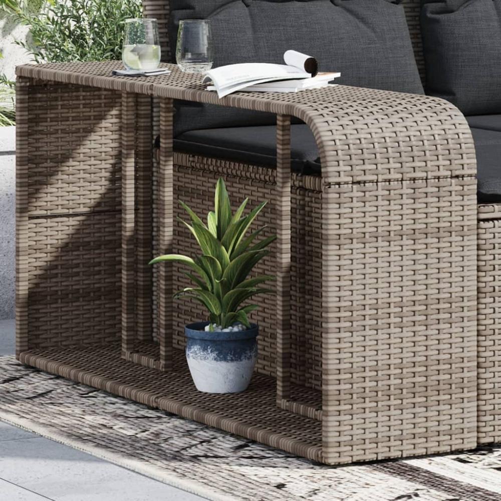 vidaXL Outdoor-Rgale 2 Stk. Grau Poly Rattan 366132 Bild 1