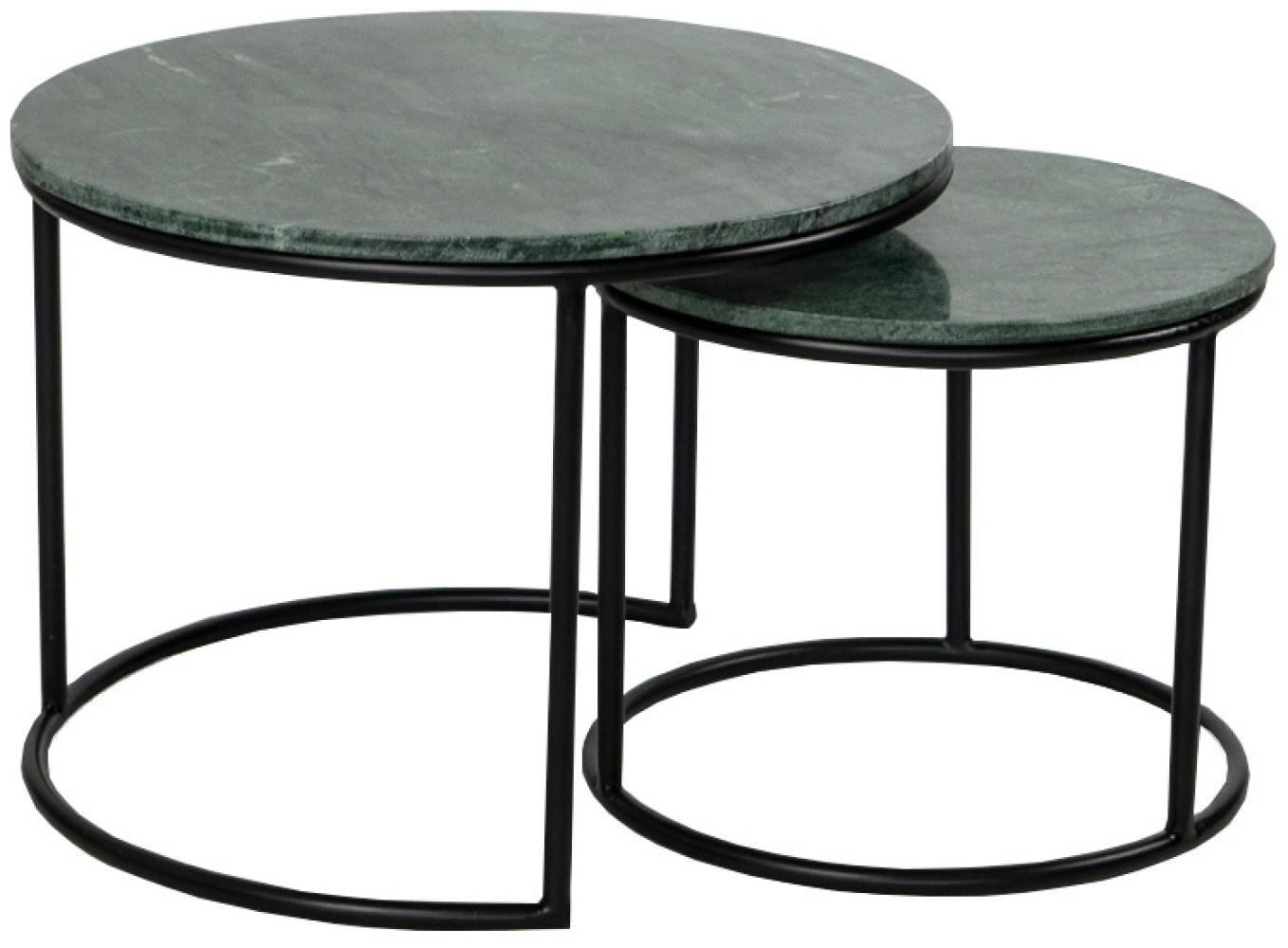 Bronx71 Couchtisch Set Marmor Mia grün (2er Set) Bild 1