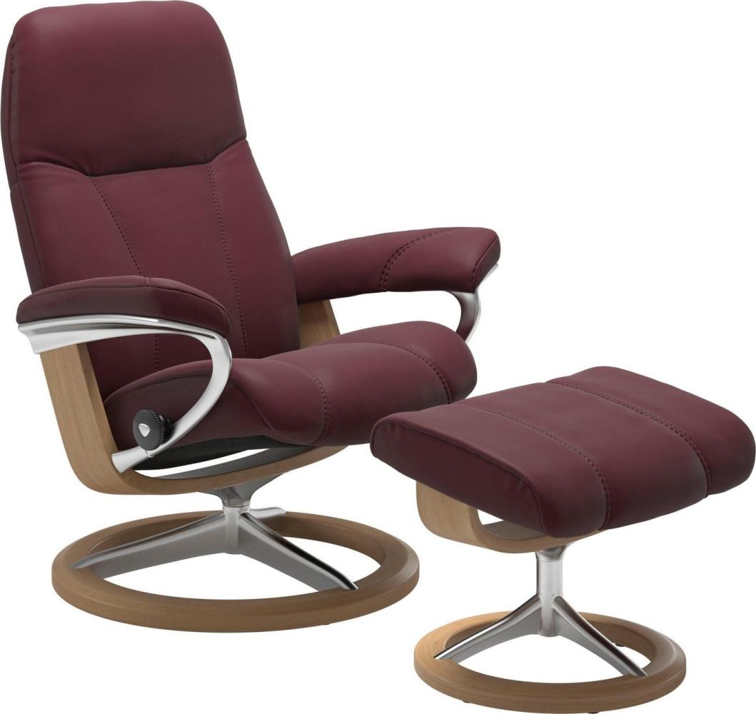 Stressless® Relaxsessel Consul (Set, Relaxsessel mit Hocker), mit Hocker, mit Signature Base, Größe L, Gestell Eiche Bild 1