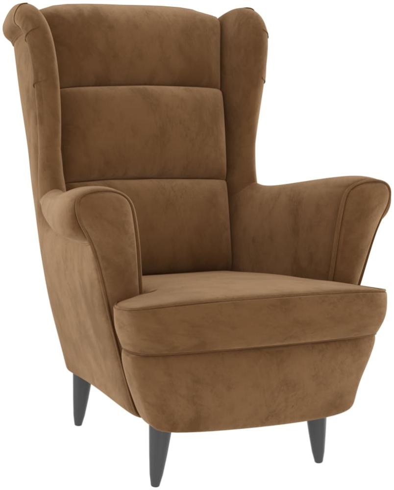 vidaXL Sessel Braun Samt [324067] Bild 1