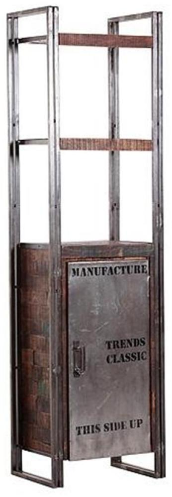 Regal TITAN 6141 Metall antik lackiert Mango Massivholz Bild 1