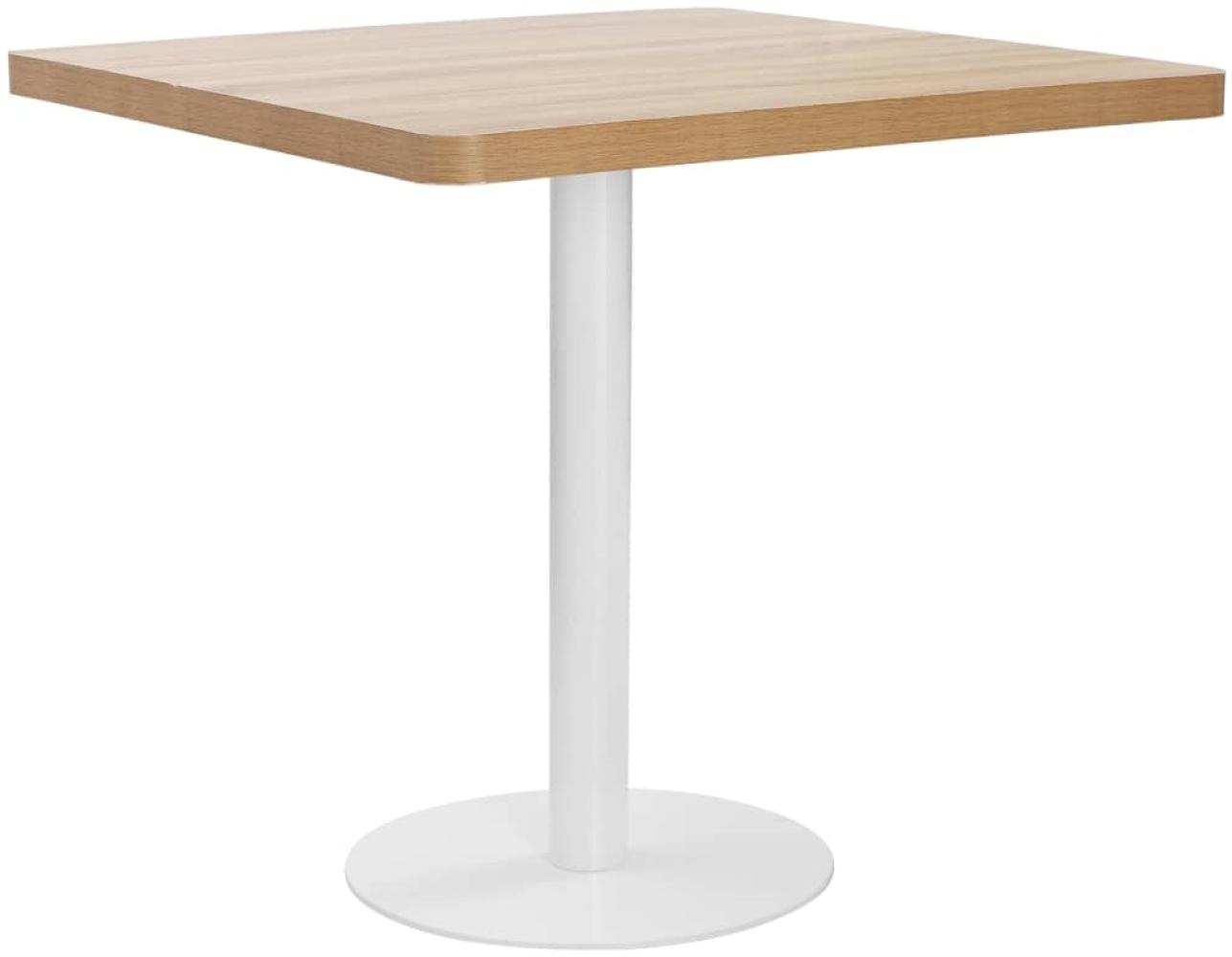 vidaXL Bistrotisch Hellbraun 80x80 cm MDF [286432] Bild 1