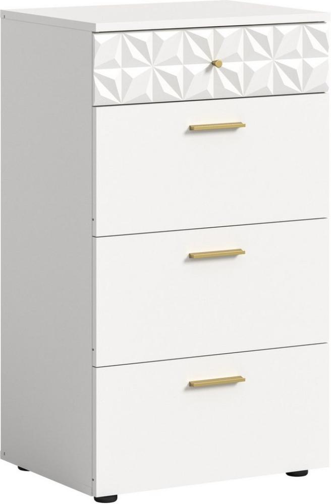 INOSIGN Kommode Schubladenkommode mit 4 Schubkästen & Ornamentabsetzung, Flur, Diele, Flurschrank, Schrank, Mehrzweckschrank, Schubladenschrank Bild 1