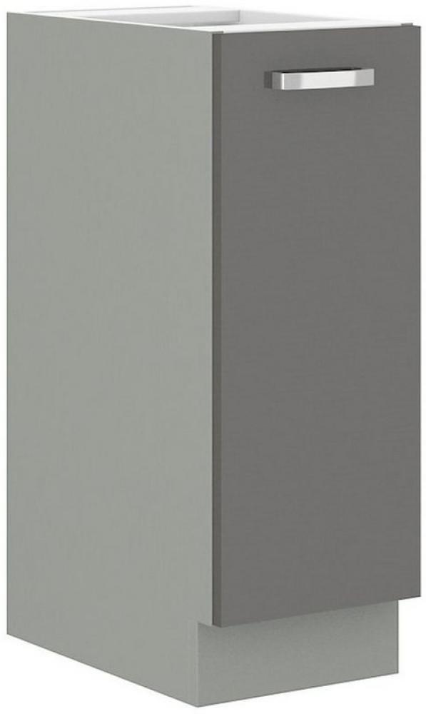 Küche Bianca Grey Hochglanz Grau Unterschrank 30 cm Schrankauszug Küchenschrank Bild 1